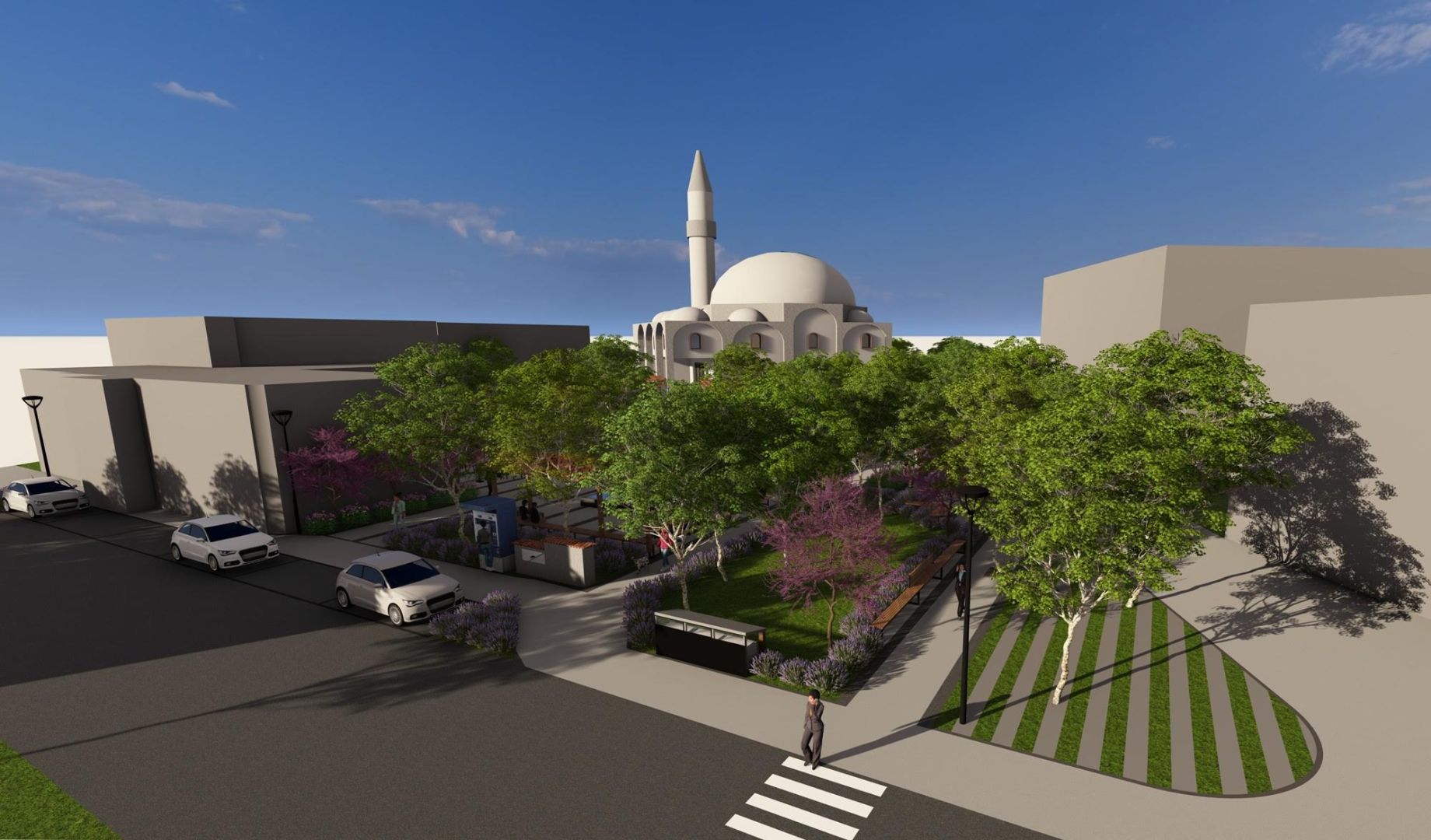 İHSANİYE ESKİ KÖY MEYDANI YENİLENİYOR 