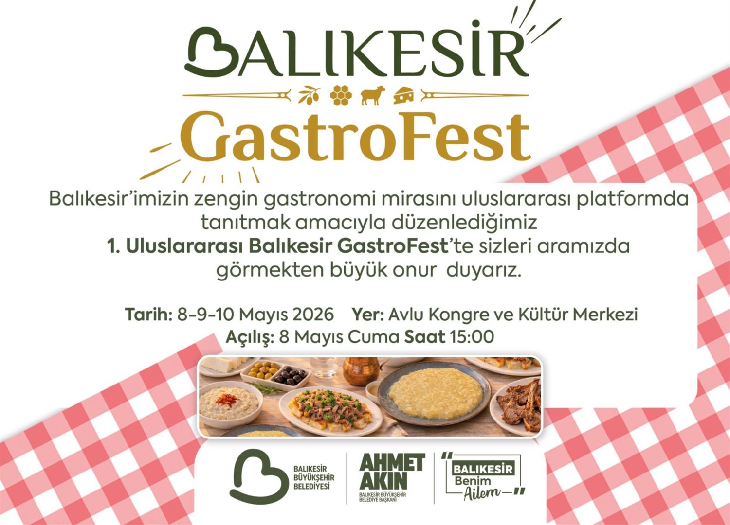 ULUSLARARASI BALIKESİR GASTRONOMİ FESTİVALİ KAPILARINI AÇIYOR 