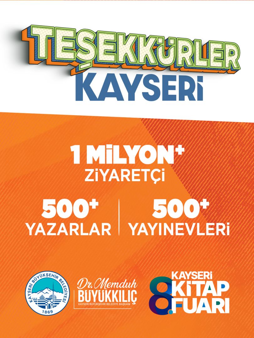 KAYSERİ KİTAP FUARI’NDA 1 MİLYONA YAKIN KİTAPSEVER