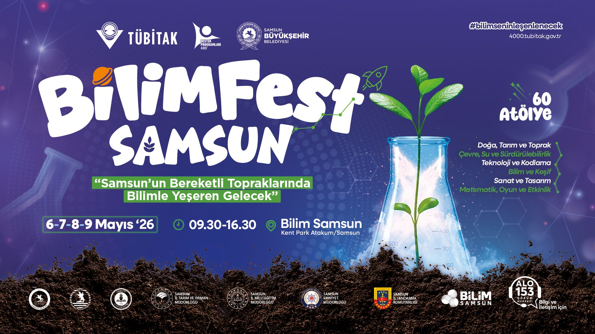 BİLİMFEST ZİYARETÇİLERİNE KAPILARINI AÇIYOR