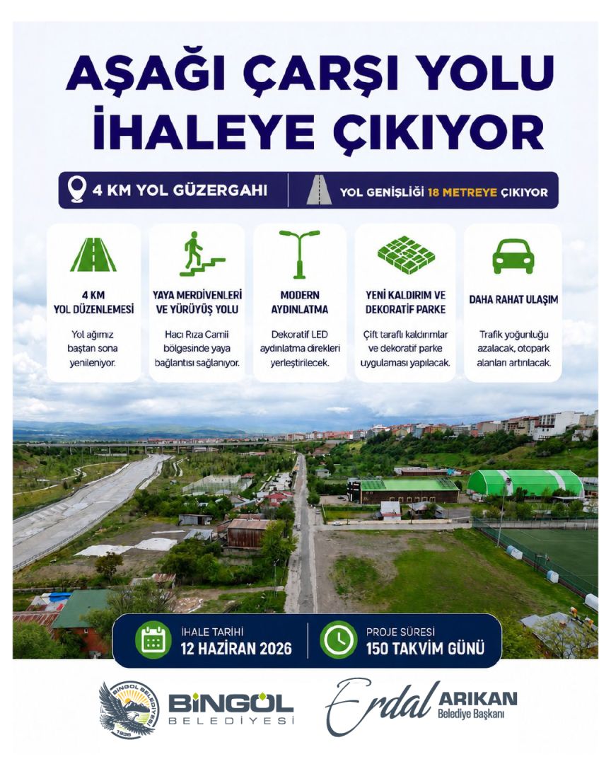 AŞAĞIÇARŞI YOLU İHALEYE ÇIKIYOR