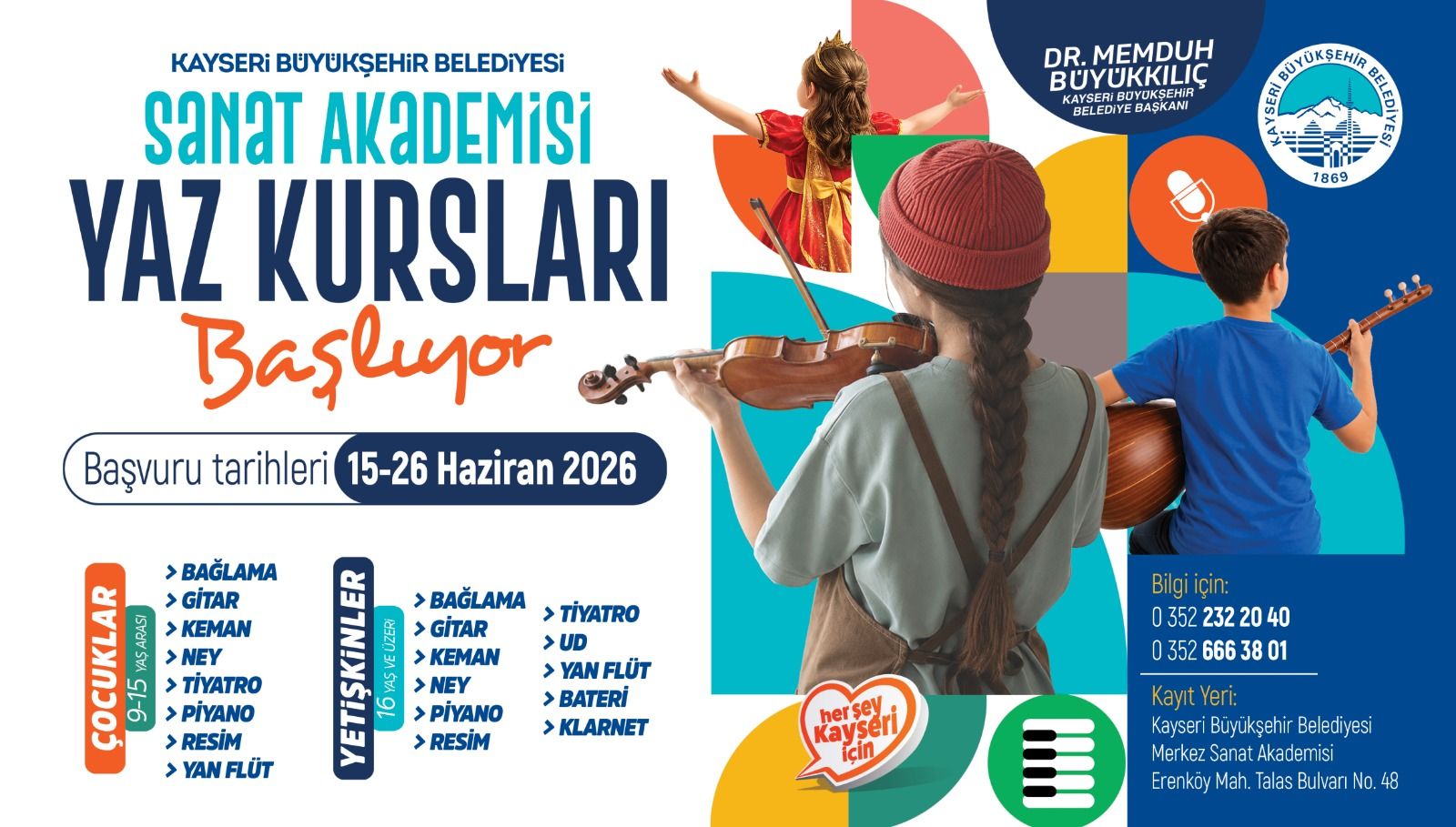  BÜYÜKŞEHİR KONSERVATUVARI’NDA YAZ KURSLARI İÇİN KAYIT HEYECANI BAŞLIYOR