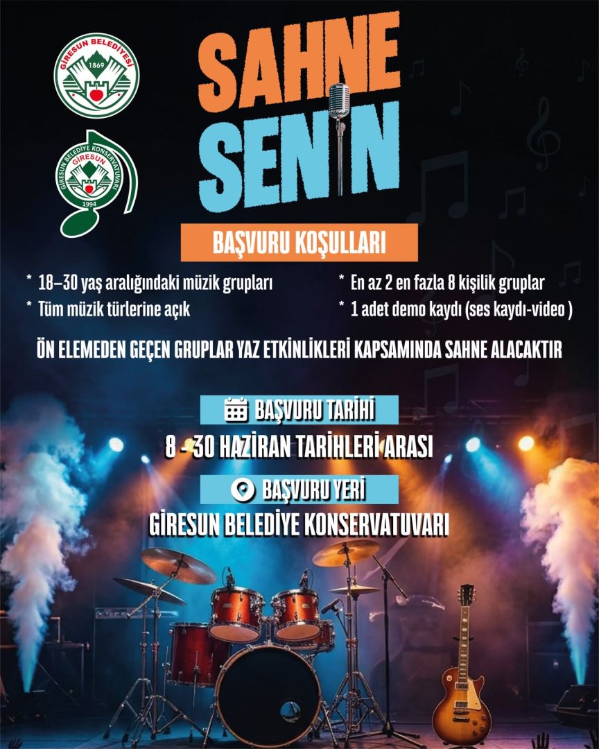 GENÇ MÜZİSYENLERE FIRSAT: “SAHNE SENİN” SEÇMELERİ BAŞLIYOR