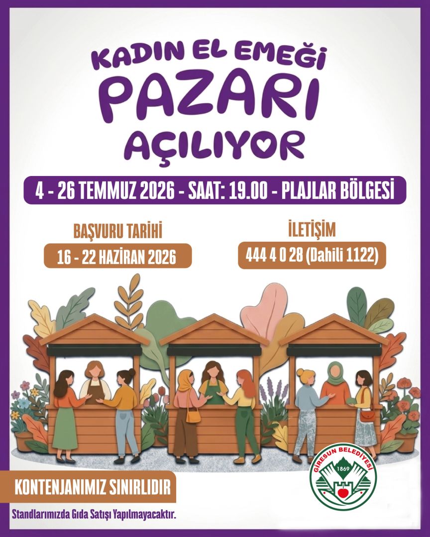 KADIN EL EMEĞİ PAZARI KAPILARINI AÇIYOR