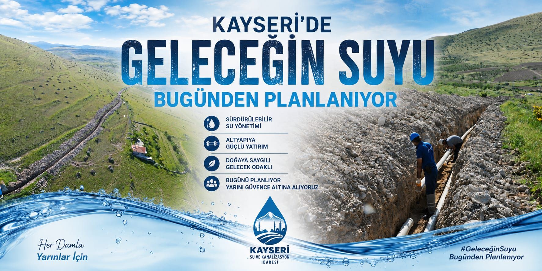 KAYSERİ'DE GELECEĞİN SUYU BUGÜNDEN PLANLANIYOR