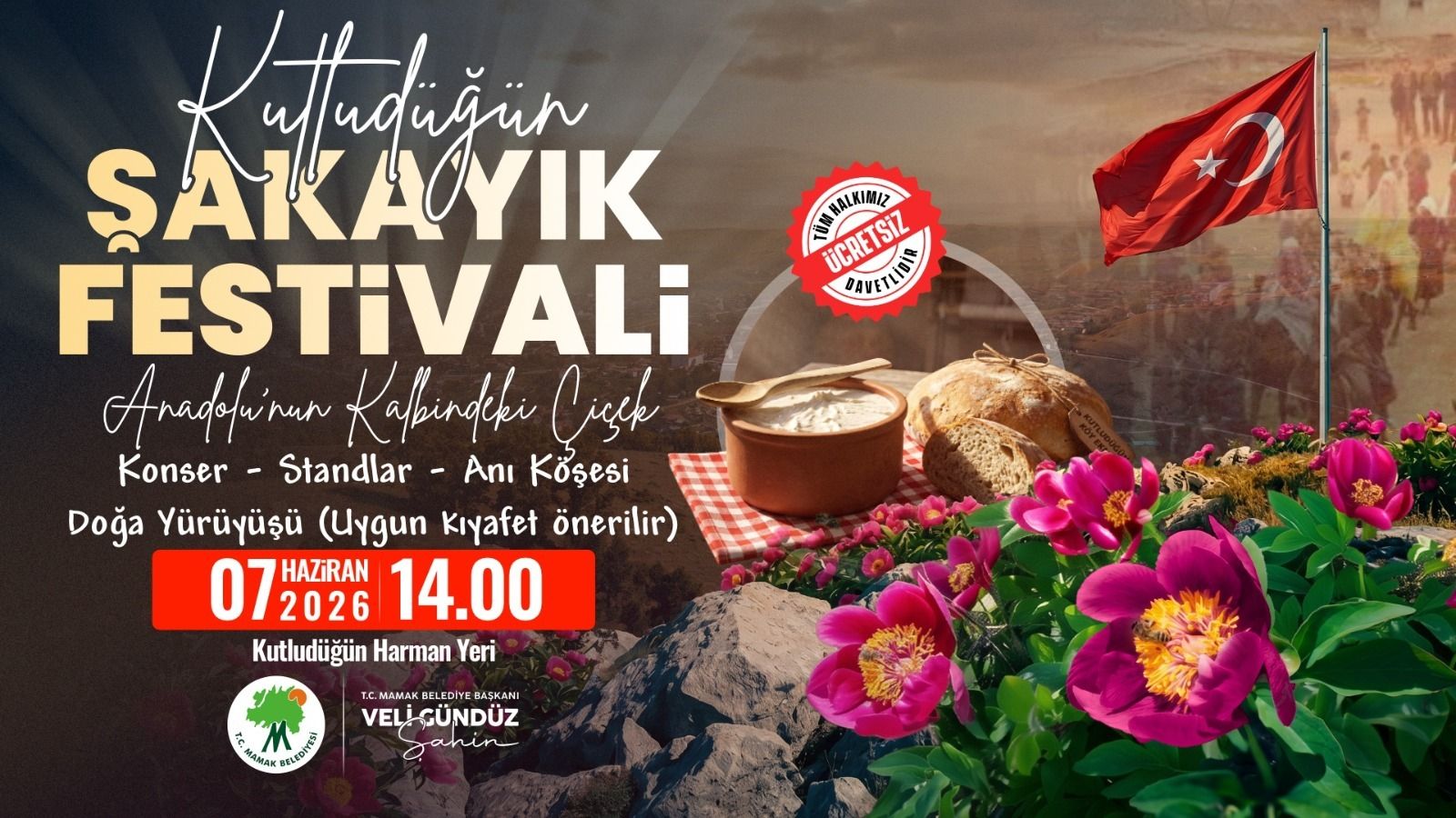 KUTLUDÜĞÜN ŞAKAYIK FESTİVALİ 7 HAZİRAN’DA