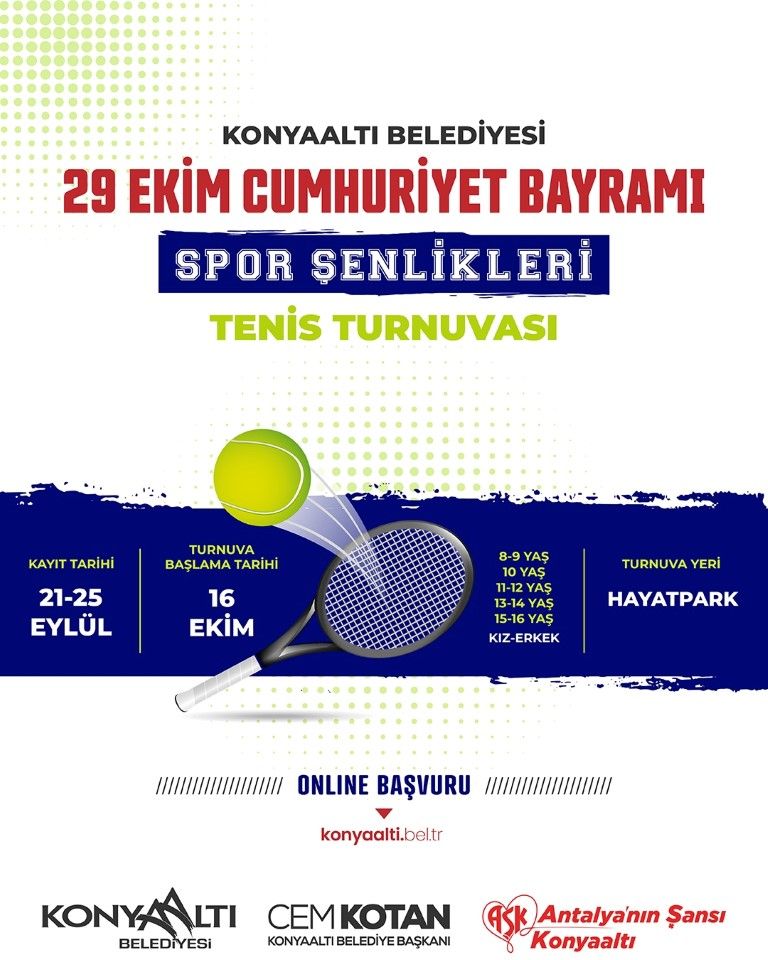 CUMHURİYET BAYRAMI COŞKUSU KORTLARA TAŞINACAK 